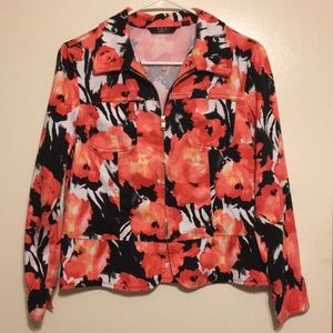 Toni Morgan Floral Blazer Sz  PS EUC